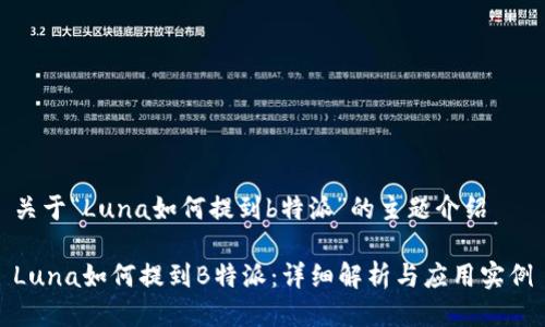关于“Luna如何提到b特派”的主题介绍
Luna如何提到B特派:详细解析与应用实例