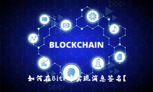 如何在BitP中实现消息签名？